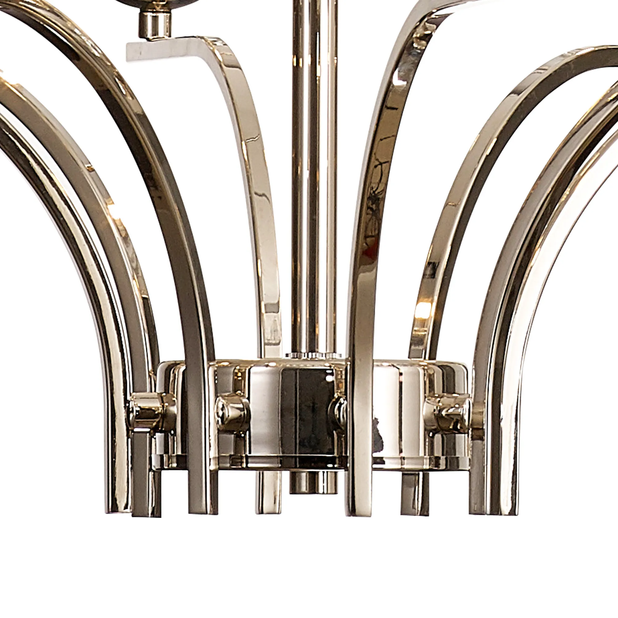 Vivienne Crystal Pendant/Semi Ceiling 8 Light Polished Nickel IL31820  Diyas Vivienne Polished Nickel